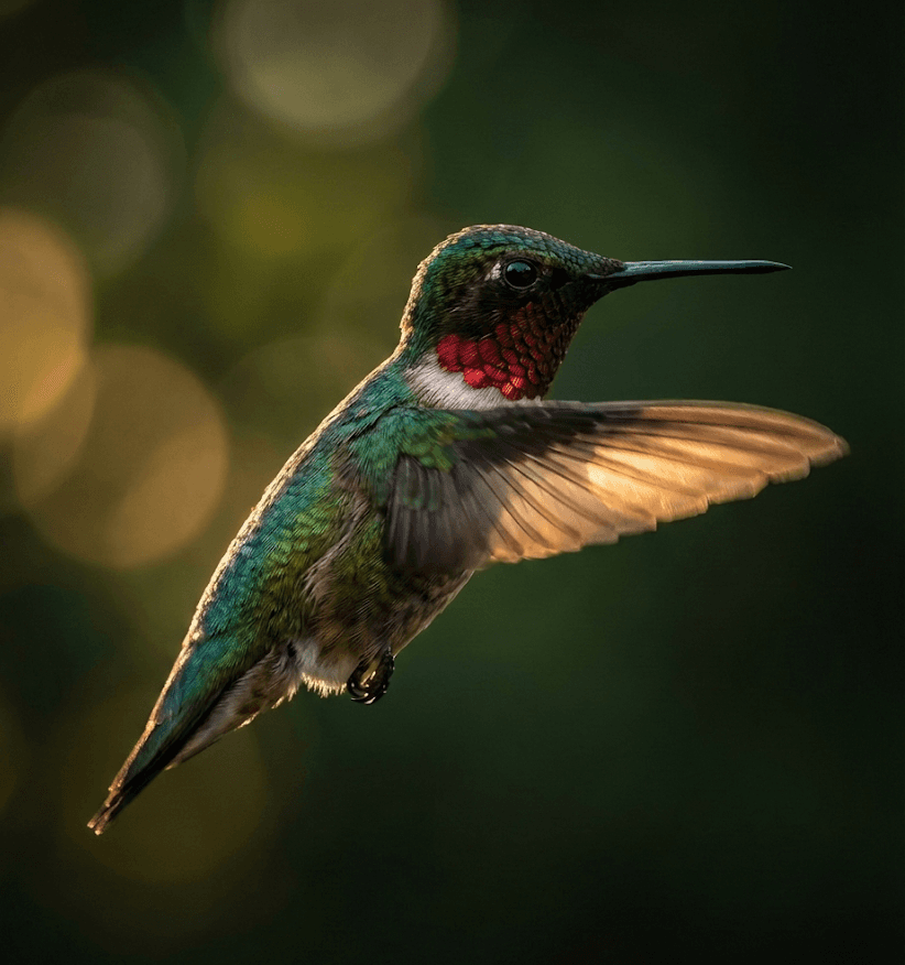 Hummingbird in flight