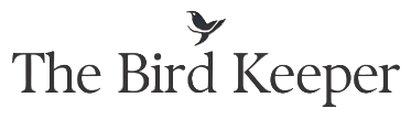 Logo for 'The Bird Keeper' with a stylized bird on a white background